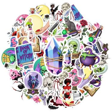 Imagem de 35 peças Halloween caveira bruxa poção aranha adesivos engraçados brinquedo peculiar adesivo de PVC para laptop bagagem scrapbook diário adesivo notebook bagagem copo celular