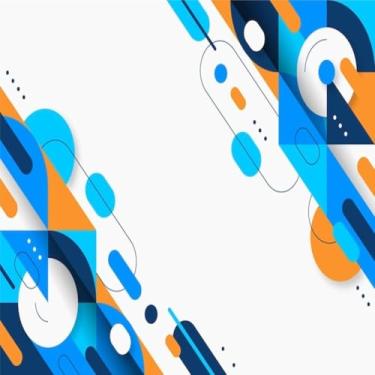 Imagem de Quadro Decorativo Geométrico Colorido Moderno para Sala e Escritório 30x30cm