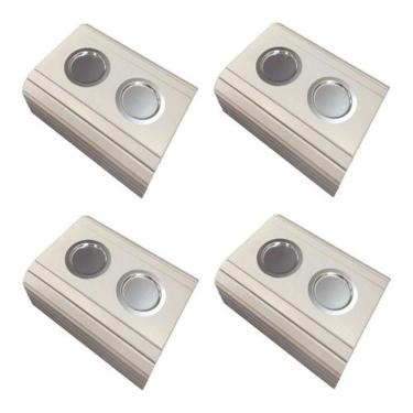 Imagem de Kit 04 Esteira Decorativa Laqueada Sofá Copo Alumínio Branca