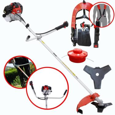 Imagem de Aparador de Grama Com Sistema Anti-Vibração Toyama RT43L À Gasolina 2T 43cc 10.000rpm 1,7HP de Potência Roçadeira Com Lâmina 3 Pontas + Carretel Nylon