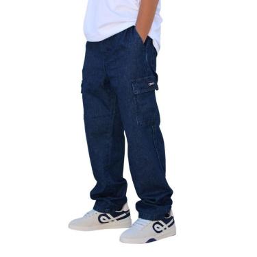 Imagem de Calça Brack Infantil Cargo Baggy Jeans Unissex-Unissex