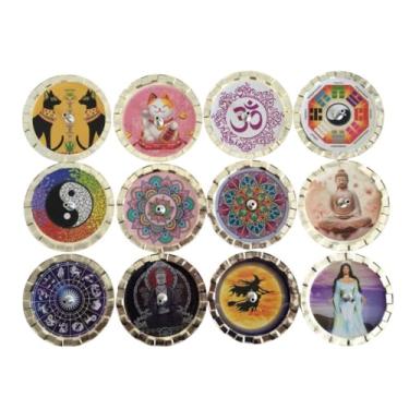 Imagem de Incensário Porta Incenso De Latão Trabalhado Diversos 12 unidades