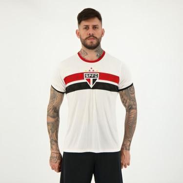 Imagem de Camisa Camiseta Masculina São Paulo FC Stencil Oficial Licenciada Braziline-Masculino