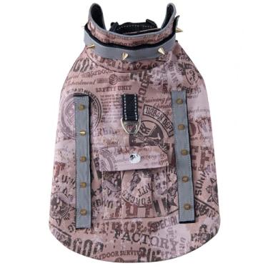 Imagem de HDKUW Colete para cães pequenos com alça – Peitoral tático protetor antimordida e predador, ajuste ajustável com anel em D e forros respiráveis marrom M