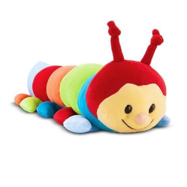 Imagem de Centopeia de Pelúcia Colorida 50cm – Divertida, Antialérgica, Decorativa e Segura para Bebês