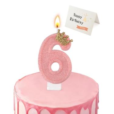 Imagem de Velas com número de aniversário, (número 6)