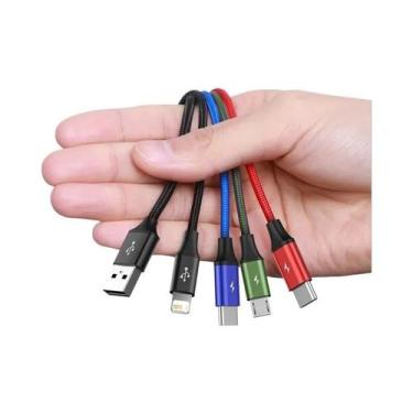 Imagem de Cabo USB 3 Em 1 Para Samsung S20, Xiaomi Mi 9, iPhone 12X11 pro Max, C