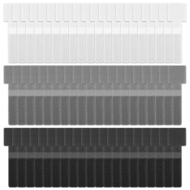 Imagem de Nextpal 60 peças de abraçadeiras de gancho e laço, organizadores de fios reutilizáveis, correias autoadesivas para gerenciamento de cabos, maneiras inteligentes de esconder cabos para computador, mesa