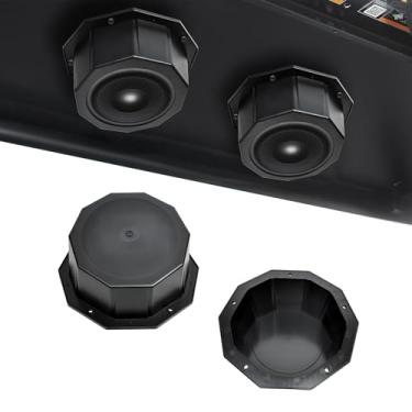 Imagem de RERPRO 2 unidades de caixa de alto-falante de 16,5 polegadas, caixas de alto-falante angulares para fuzileiros navais, UTVs, trailers, caminhões, carrinhos de golfe, quadriciclos, portas, suporte de