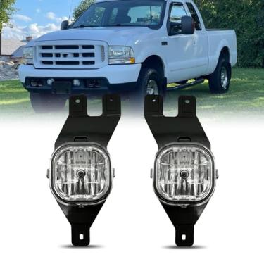 Imagem de Shocklight Faróis de neblina adequados para Ford F-250/F-350/F-450/F-550/F-550 Super Duty/2001 2002 2003 2004 Ford Excursion, um par de faróis de neblina com lente transparente