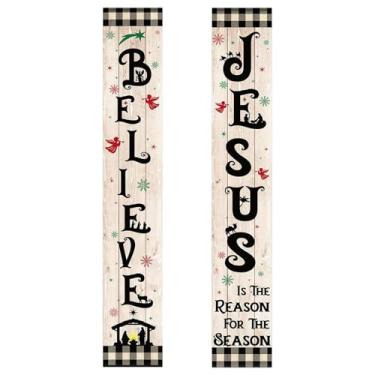 Imagem de Shakven Banner decorativo para decoração de casa, Banners de Natal para exterior | Decorações de Natal para Presépio,2 banners xadrez de búfalo preto e branco, decoração de casa à prova de intempéries