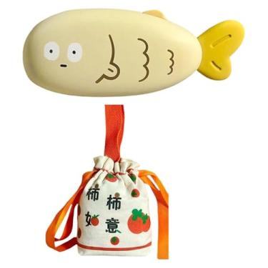 Imagem de Dynwave Aquecedor de mãos de inverno de aquecimento rápido com bolsa de armazenamento e carregamento. Aquecedor elétrico de bolso para pesca, camping, viagens, Amarelo