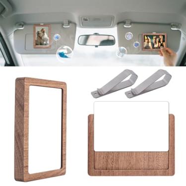 Imagem de Ambientador de carro com imagem, 2 peças ambientador de madeira do oceano, eliminador de odores de carro para clipe de viseira, difusor de perfume de veículo para caminhão de cabine SUV