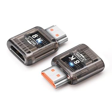 Imagem de Seminer Adaptador HDMI 8K, suporta 8K @60Hz, 4K@120Hz, conector HDMI 2.1 macho para fêmea para laptop, PC, monitor, TV, projetor