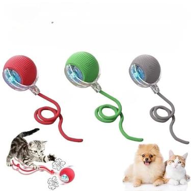 Imagem de Conjunto de brinquedos para gatos - Conjunto de brinquedos inteligentes de 2/3 peças Brinquedos interativos adequados para gatos adultos e gatinhos Alivia o estresse (Vermelho+Verde+Gris（Kit 3）)