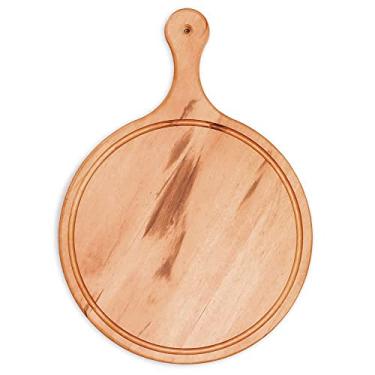 Imagem de Tábua para Polenta Pizza Carne Corte Multiuso Gourmet 50cm Extra Grande- Madeira Maciça Nobre