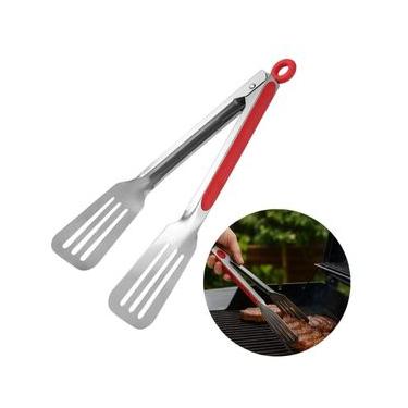 Imagem de Pegador Articulado Pinça Churrasco Carnes Inox Betty Crocker