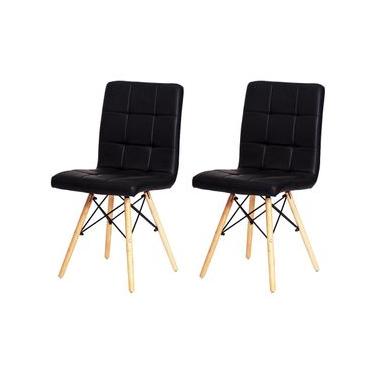 Imagem de Kit 2 Cadeiras Charles Eames Gomos Preta