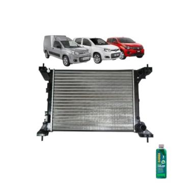 Imagem de Kit Radiador Novo Uno/Pálio Evo 10> Mobi 16> com Aditivo Radiador RadiEx R1882 Verde