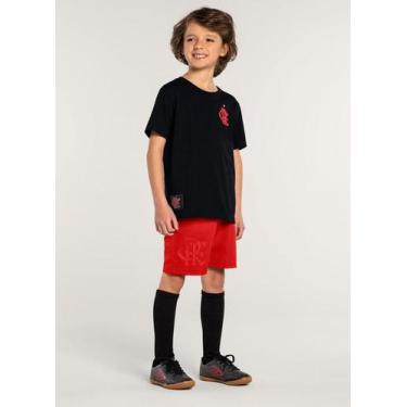 Imagem de Conjunto Flamengo infantil menino Brandili, 6, Preto