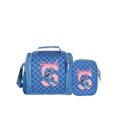 Imagem de Kit Lilo Stitch Lancheira Térmica + Estojo Box Original - Luxcel, azul