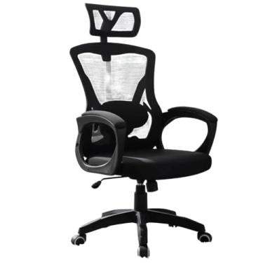 Imagem de Cadeira Ergonômica para Escritório, Giratória, Mesh com Apoio Lombar, Preto, Polipropileno