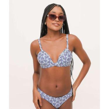 Imagem de Top Biquíni Estampado Bojo Marisa-25039, Azul, P
