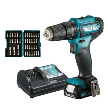 Imagem de Parafusadeira/Furadeira de Impacto Makita HP333DWYX3 12V + Jogo de Bit