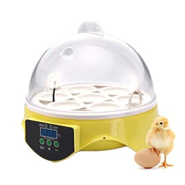 Imagem de uhyOHF Mini incubadora digital automática de ovos com controle de temperatura e bandeja, 7 ovos para codornizes de galinha e pássaros (