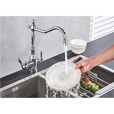 Imagem de YYBOES Torneiras de cozinha torneira de filtro de água de cozinha torneira de filtragem de água torneira de água potável de latão antigo torneira de pia de cozinha-3