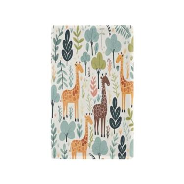 Imagem de Wassud Placa de cobertura de interruptor de luz com padrão de selva com girafas, capas de tomadas duplex, placa de parede, decoração de casa, sala de estar, quarto, decoração