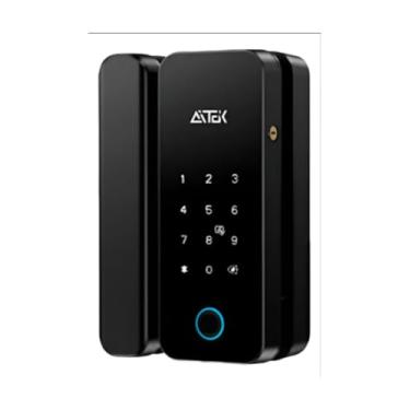 Imagem de Fechadura Digital Biométrica de Sobrepor FE20, Sensor de Impressão Digital, Cartão RFID, Senha Numérica, Chave de Emergência, Preto