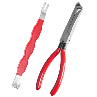 Imagem de 2 peças de alicates de desconexão elétrica para carros, alicate de conector elétrico automotivo reto e ferramenta separadora de conector elétrico