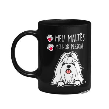 Imagem de Caneca Dog - Meu Maltês, melhor pessoa! - Preta - JPS INFO