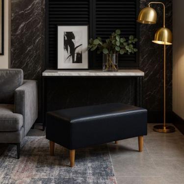 Imagem de Puff Bela Manu Decor Missouri Couríssimo Preto