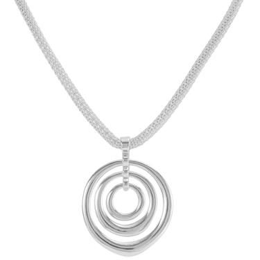 Imagem de Colar Grosso Prateado para Mulher, Colar Statement com Pendente de Sol Coração e Flor Joia Circular o Verão na Praia Joia de Moda Feminina Presente para Aniversário e Festas