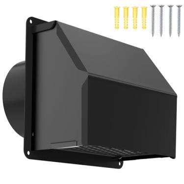 Imagem de Tampa externa de ventilação de secadora de 10 cm com malha, capa de ventilação de parede para secadora externa para saídas de sofá, ventilação de exaustão de metal externa para casa