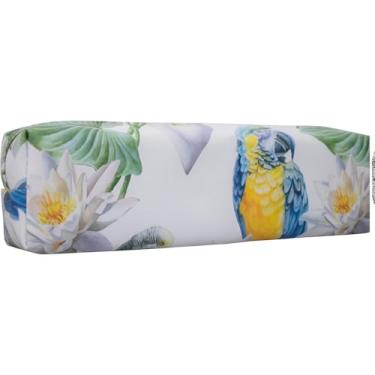 Imagem de Estojo Escolar Floral, PU Resistente, Estampas Variadas, 22cm x 5cm x 8cm, com Zíper, para Materiais Escolares