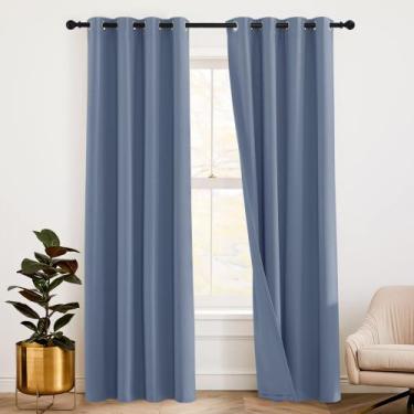 Imagem de Cortinas RYB HOME Thermal 100% Blackout Stone Blue 132x241cm