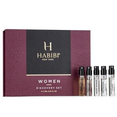 Imagem de H HABIBI Deluxe Women's Fragrances Discovery Sample Set - Luxury Mini Perfume Set for Women - Includes Iris, Magnolia, Jasmine Oud, & Rose Perfume Samples - 6 X 2ml Travel Size Perfume Samples