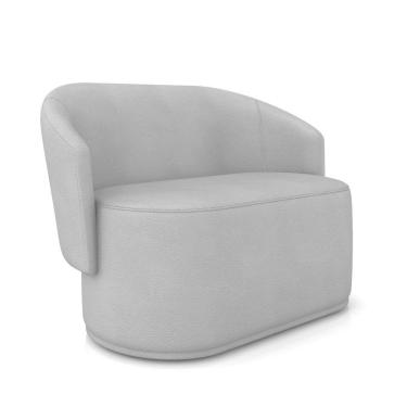 Imagem de Sofá 2 Lugares Namoradeira Orgânica Para Sala Malu Sintético Cinza M11 - D'rossi