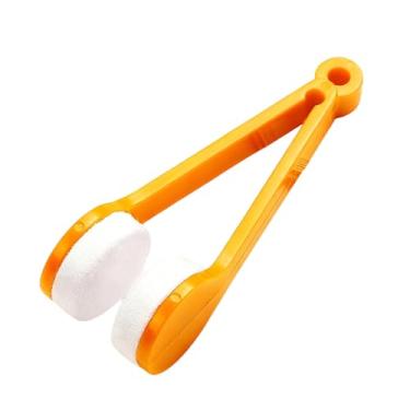 Imagem de POCREATION Limpeza de óculos Escova, Portátil Esponja Macia Pinça de Limpeza para Óculos de Sol, Com Material Plástico, para Exterior Escritório Casa (Amarela)