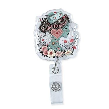 Imagem de Carretel de crachá de enfermeira, carretel de crachá engraçado, presentes de enfermeira, presentes para enfermeiras, presente retrátil fofo para enfermeiras, presente para estudantes de enfermagem Rn