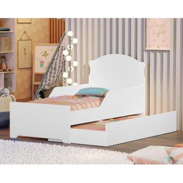 Imagem de Mini Cama Infantil Juvenil Livia Para Quarto de Criança Branco Com Cam