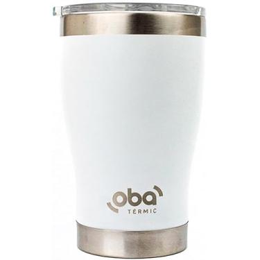Imagem de Copo Térmico com Tampa 473ml Aço Inox 18/8, BPA Free (Branco Brilha)