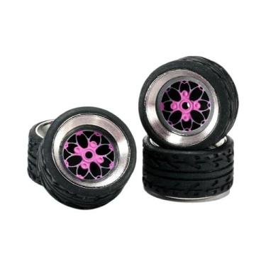 Imagem de Rodas De Liga Carlomo N-Class 1/64 Com Pneus De Borracha, Conjunto De 