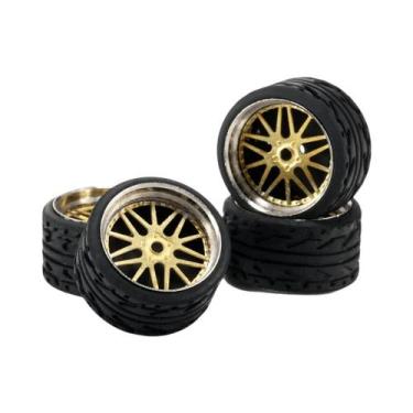 Imagem de Rodas De Liga Carlomo N-Class 1/64 Com Pneus De Borracha, Conjunto De 