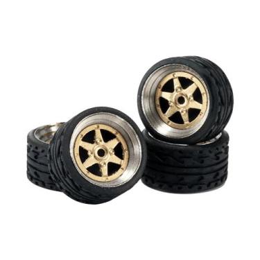Imagem de Rodas De Liga Carlomo N-Class 1/64 Com Pneus De Borracha, Conjunto De 