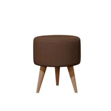 Imagem de Puff Quarto，Puff Banqueta,Banquinho, Suporta Até 130 Kg, com Estofamento Macio(MARRON)
