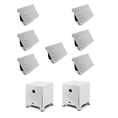 Imagem de AAT Elegance 12" - Conjunto 7.2 com caixas de embutir e subs ativos de 12" Branco